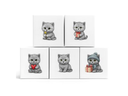Dárková sada krabiček – roztomilé koťátka | KraftHouse  Sada dárkových krabiček Kittens | Roztomilé koťátka | KraftHouse