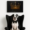 Golden Drip Crown | Premium Canvas (100% bavlna) | Různé rozměry  Golden Drip Crown – moderní obraz na plátno | Premium Canvas 390 g/m² (100% bavlna)