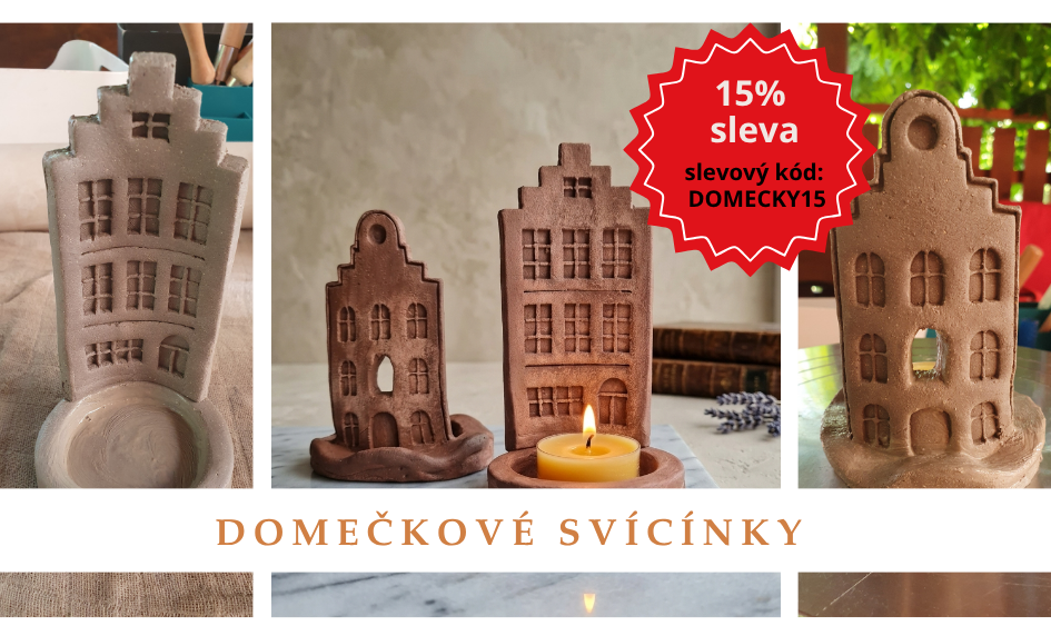 Sada domečkových svícínků