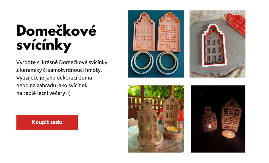 Sada domečkových svícínků