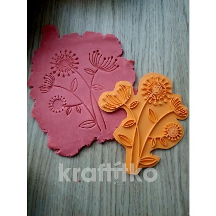 Reliéfní obtisk pampelišky (Velikost 13 cm)