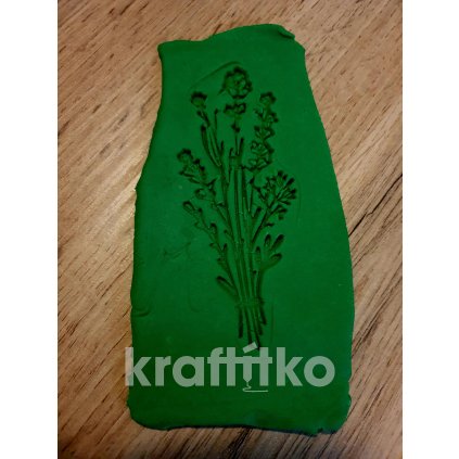 Reliéfní obtisk levandule 2 (Velikost 13 cm)