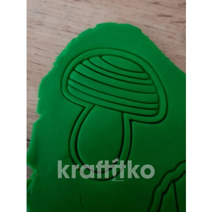 Hřib s proužky vykrajovátko 2v1 (Velikost 10 cm)