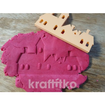 Obtisk domečky město č.1 (Velikost 10 cm)