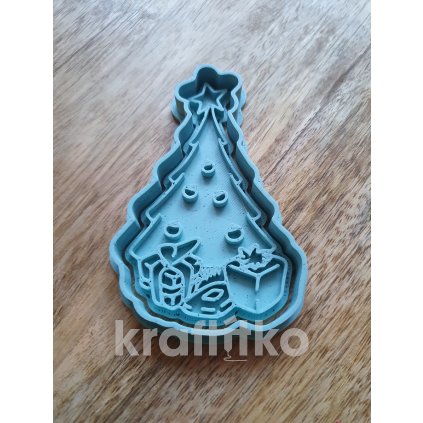 Stromeček vánoční s dárečky  č.5 (Velikost 10 cm)