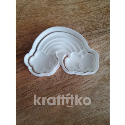 Duha s obláčky (Velikost 10 cm)