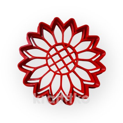 Slunečnice květ č.1 - vykrajovátko 2v1 (Velikost 10 cm)