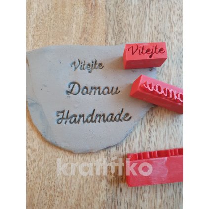 Razítka sada 3 ks - Handmade, Domov, Vítejte (Velikost 1,5 cm)
