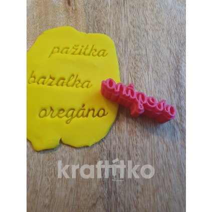 razítko na bylinky - oregáno