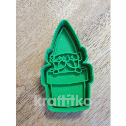 Trpaslík v květináči - vykrajovátko 2v1 (Velikost 10 cm)