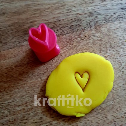 Srdíčko BOHO - razítko (Velikost 1,5 cm)