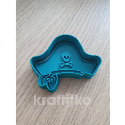 Pirátský klobouk - vykrajovátko 2v1 (Velikost 10 cm)