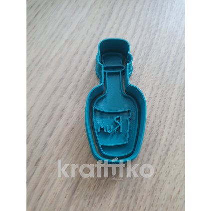 Láhev rumu - vykrajovátko 2v1 (Velikost 10 cm)