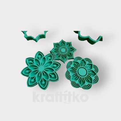 Mandaly 3ks - sada 8cm a 9cm a 10cm velikost (Velikost 8)