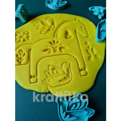 Folklórní koník sada - velká 5ks (Velikost 11 cm)