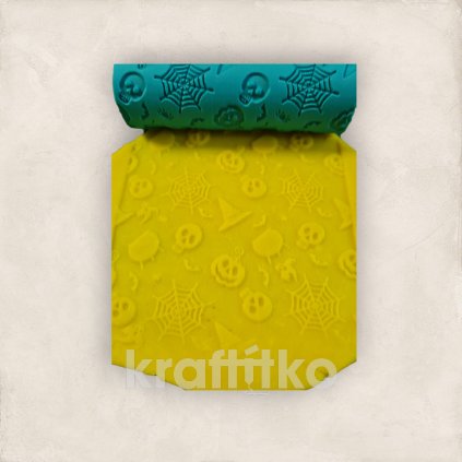 Váleček reliéfní -  halloween - podzim (Velikost 10 cm)