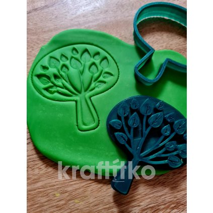 Strom s listy - vykrajovátko (Velikost 10 cm)