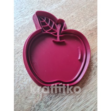 Jablko č.3 s lístečkem (Velikost 10 cm)