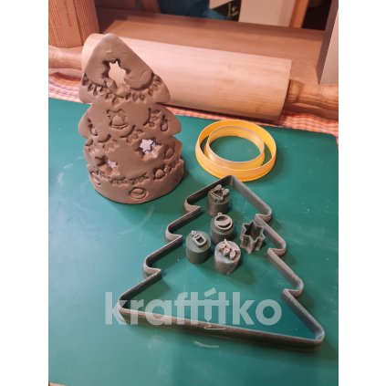 Vánoční stromečkový svícínek - sada 8 ks (Velikost 15 cm)