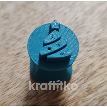 Vánoční razítko 1 ks - stromeček (Velikost 2 cm)