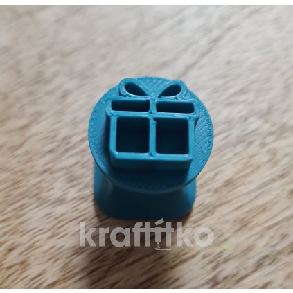 Vánoční razítko 1 ks - dárek (Velikost 2 cm)