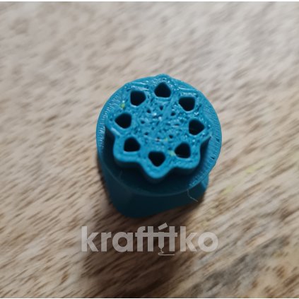 Vánoční razítko 1 ks - vločka/hvězdička (Velikost 2 cm)