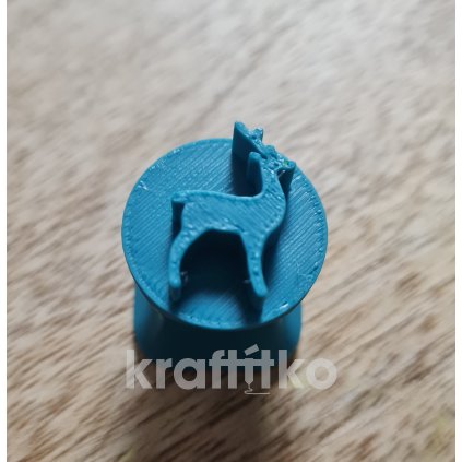 Vánoční razítko 1 ks - jelínek (Velikost 2 cm)