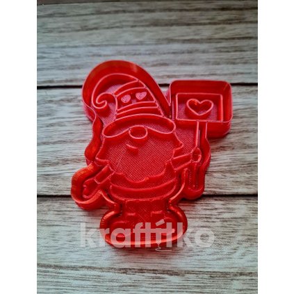 Skřítek se srdíčky č.3 (Velikost 10 cm)