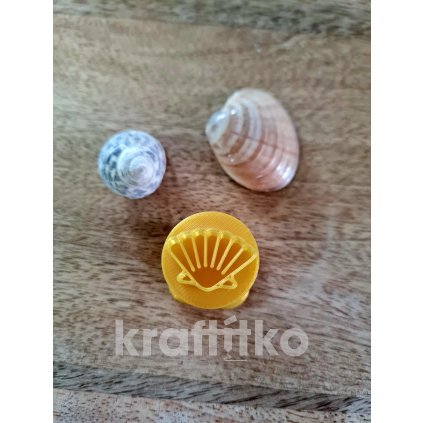 Mušle č.2 vějíř - razítko (Velikost 2 cm)