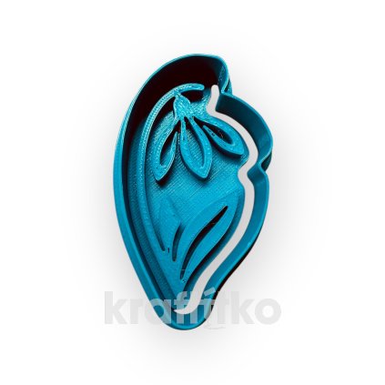 Sněženka z boku - vykrajovátko 2v1 (Velikost 10 cm)