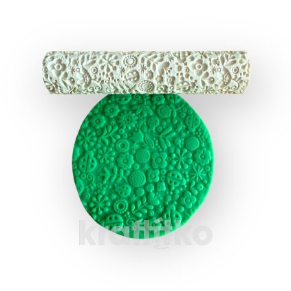 Berušky a květiny - váleček (Velikost 10 cm)