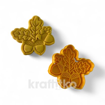 Žaludy s listy - vykrajovátko 2v1 (Velikost 10 cm)