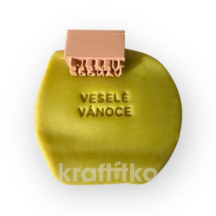 Veselé Vánoce font č.2 - razítko - pod sebou