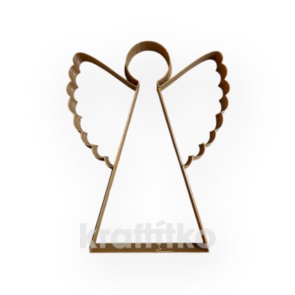 Anděl s naznačením č.1 - obrys - vykrajovátko (Velikost 12 cm)