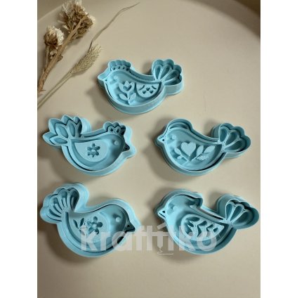 Ptáčci folklorní 5 ks - vykrajovátka