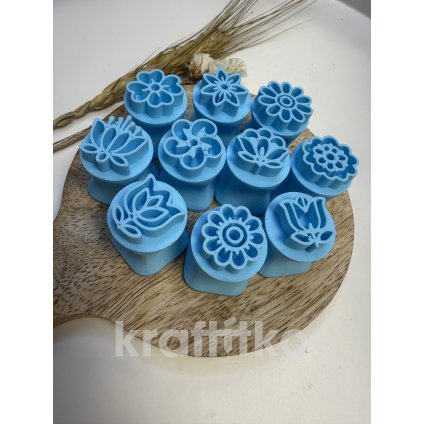 Sada 10 ks kytiček - razítka