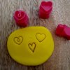 Sada 3ks různých srdíček - razítka (Velikost 1,5 cm)