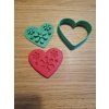 Srdce folklór č.2 - vykrajovátko 2v1 (Velikost 10 cm)