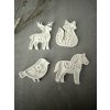 Zvířátka 4 ks - folklórní otisky