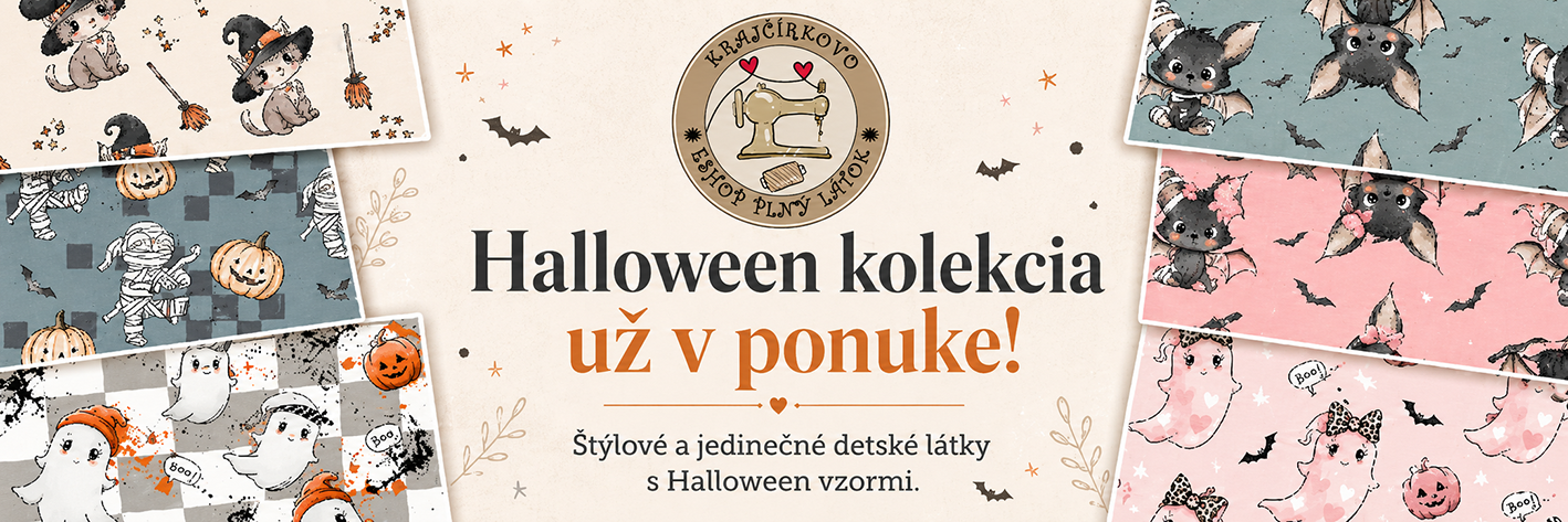 Halloween kolekcia detských látok
