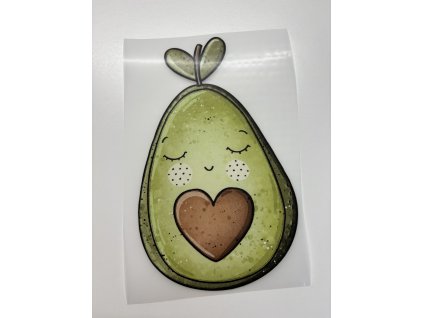 Nažehlovačka na oblečení - Avokádo /bez brýlí/ Š11cm x D17cm