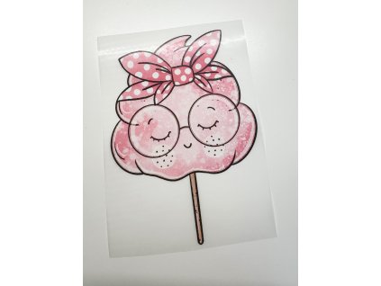 Nažehlovačka na oblečení - Cukrová vata /s brýlemi/ Š13cm x D18cm