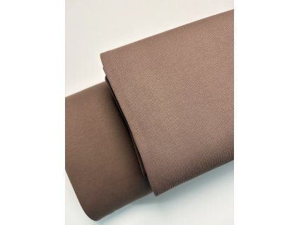 Jednobarevná počesaná teplákovina - světlé kakao