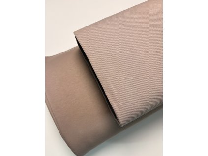 Žebrovaný patent - latte béžová