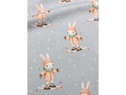 Rebrovaný úplet - Zajko lyžiar