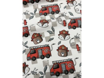 Žebrovaný úplet - Malí hasiči v akci