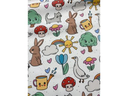 Žebrovaný úplet - Jaro plné radosti