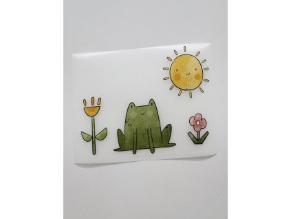 Nažehlovačka - Žabka, slunce a kvítky