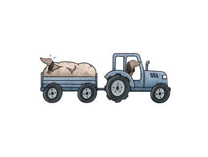 Nažehlovačka - Psík na farme