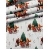 Žebrovaný úplet - Vánoční stromek a zvířátka